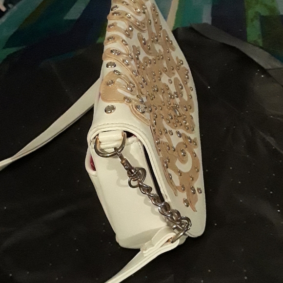 Off White and Gold Bueno Purse Handbag - Picture 7 of 8